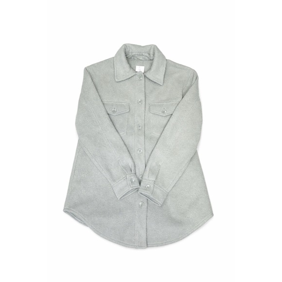 Joie Women's Boyfriend Shacket Jacket Sage Green Size M Button Front EUC - Picture 4 of 8